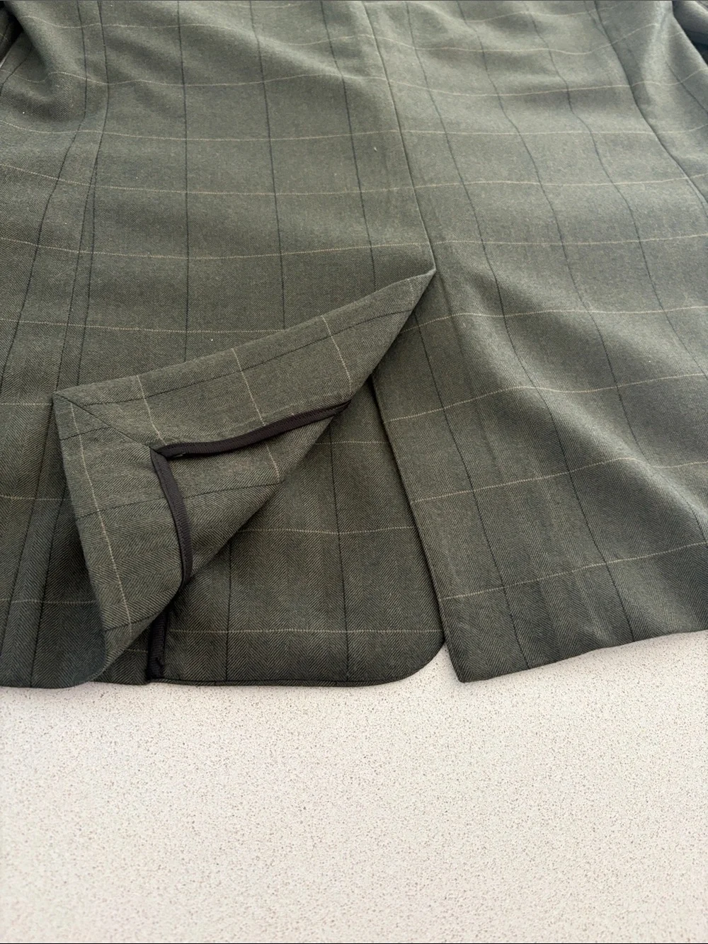 rag & bone Olive Green Windowpane Blazer
